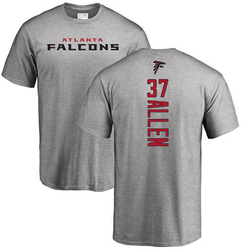 Atlanta Falcons Men Ash Ricardo Allen Backer NFL Football #37 T Shirt->youth nfl jersey->Youth Jersey